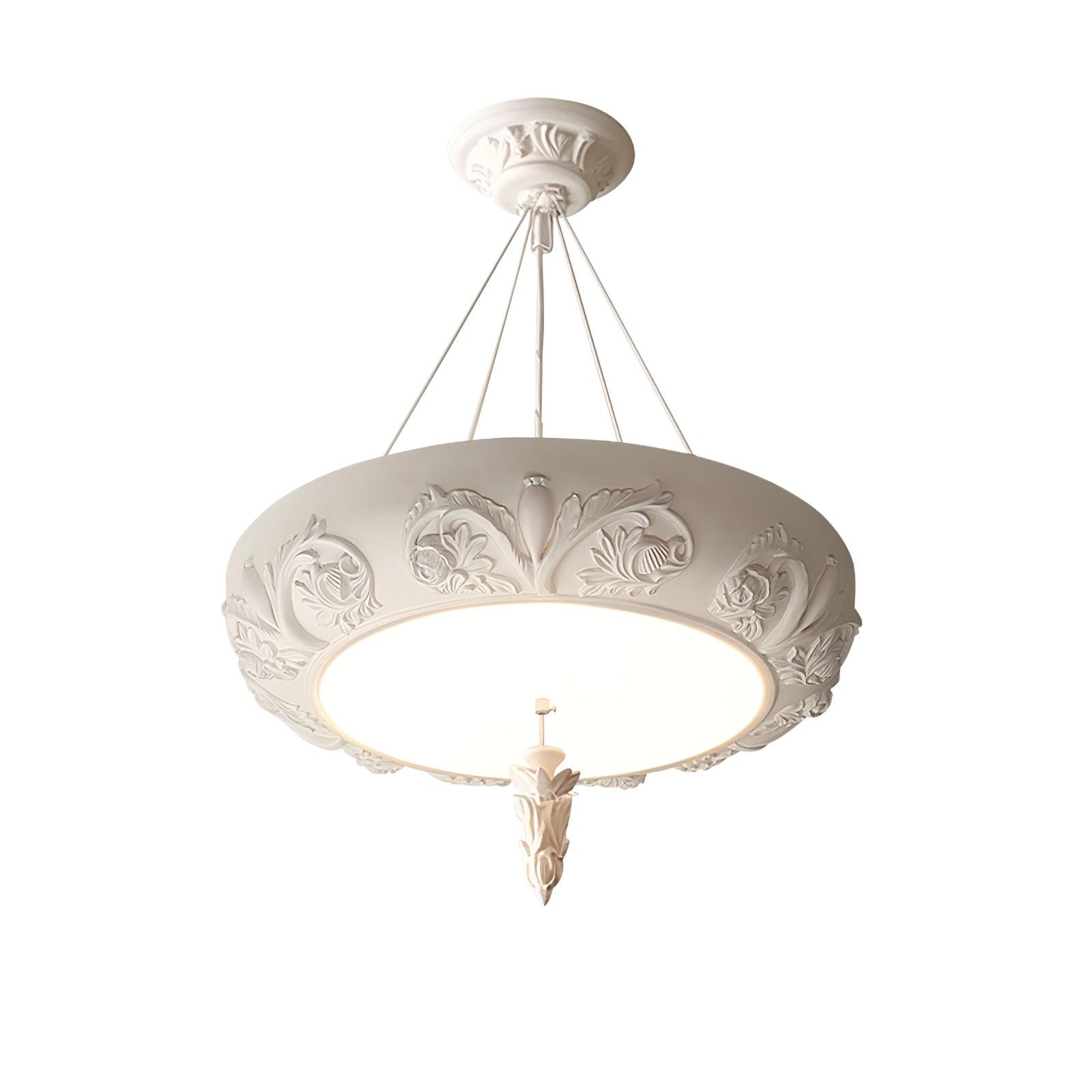 Rococo Plaster Pendant Chandelier - Lamp Outdoor