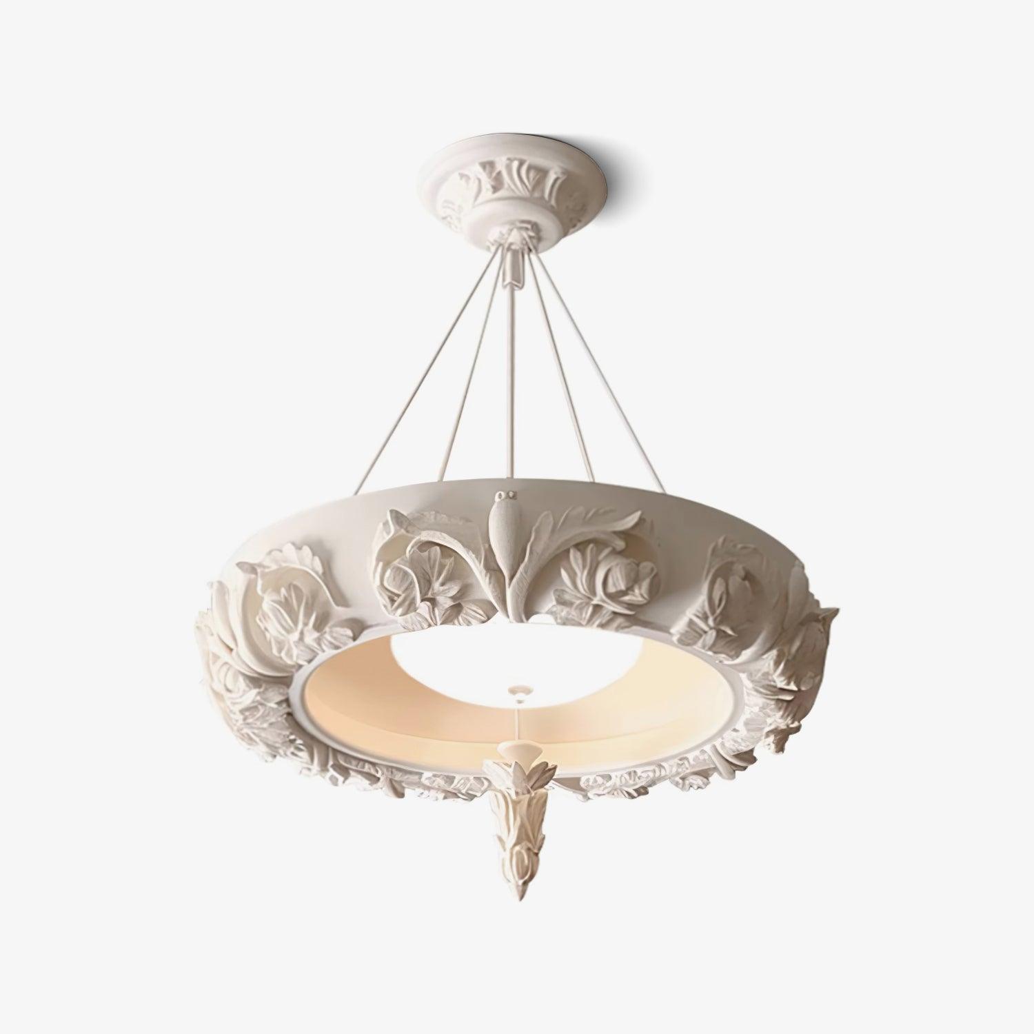 Rococo Plaster Pendant Chandelier - Lamp Outdoor