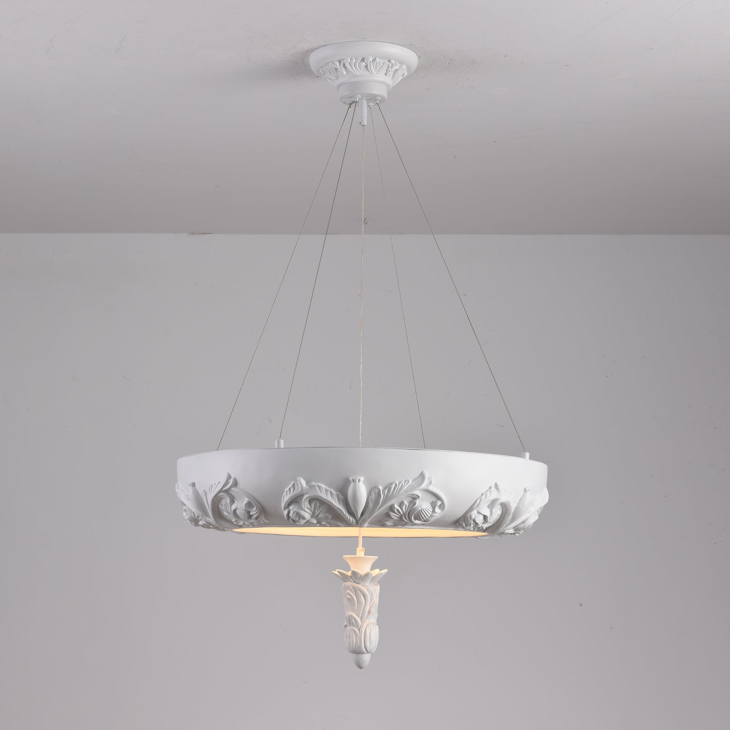 Rococo Plaster Pendant Chandelier - Lamp Outdoor