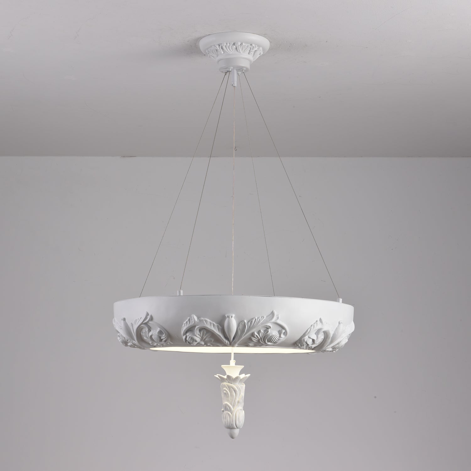 Rococo Plaster Pendant Chandelier - Lamp Outdoor