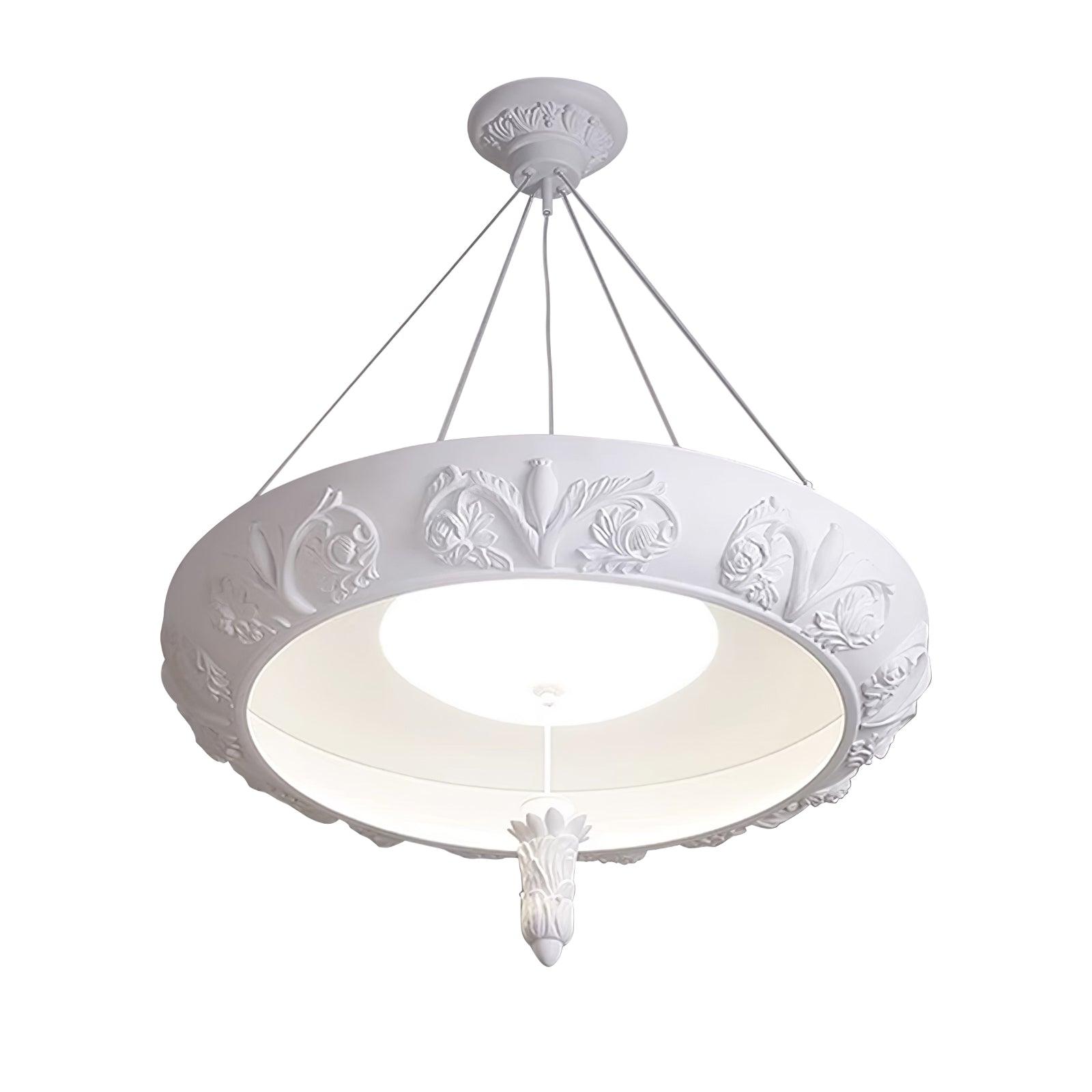 Rococo Plaster Pendant Chandelier - Lamp Outdoor