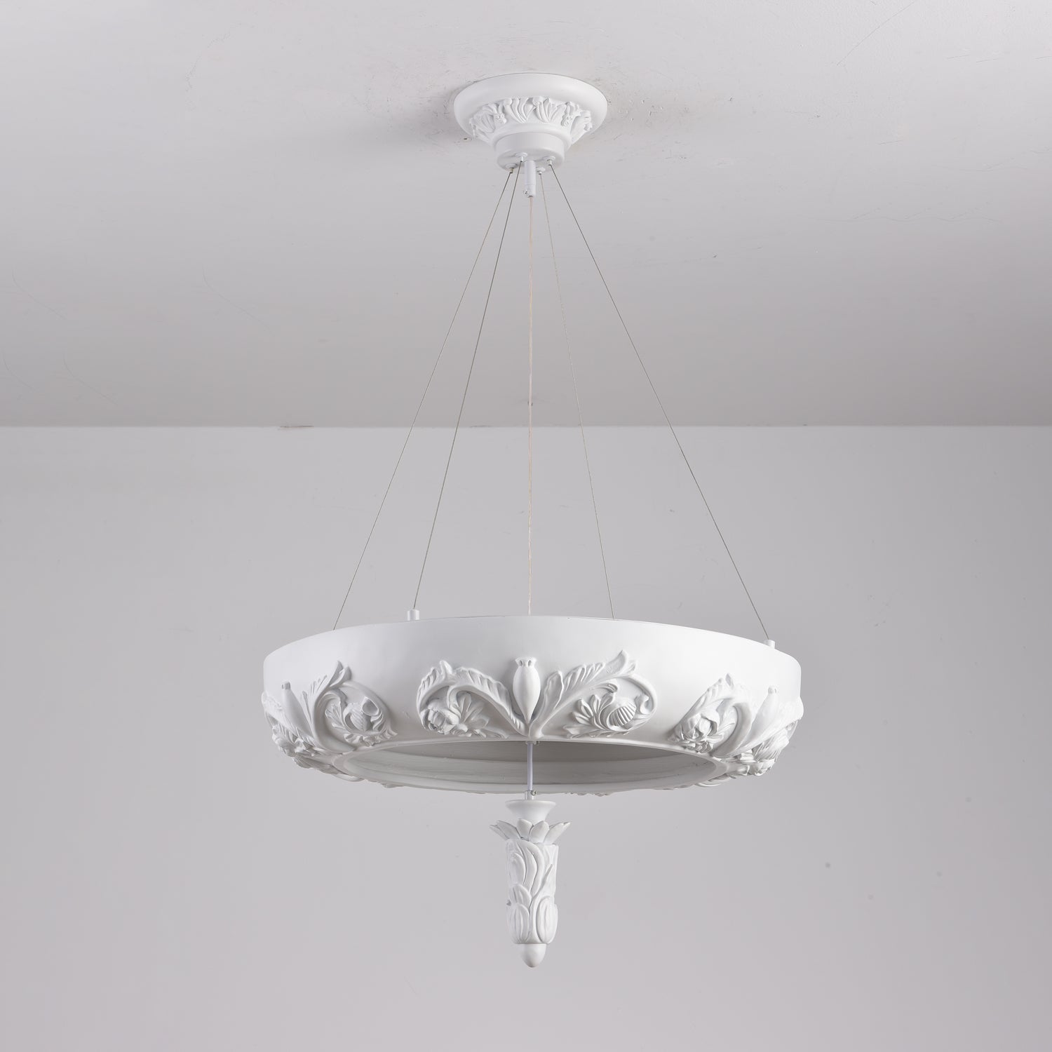 Rococo Plaster Pendant Chandelier - Lamp Outdoor