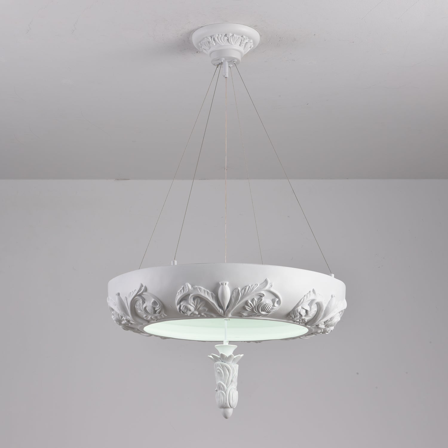 Rococo Plaster Pendant Chandelier - Lamp Outdoor