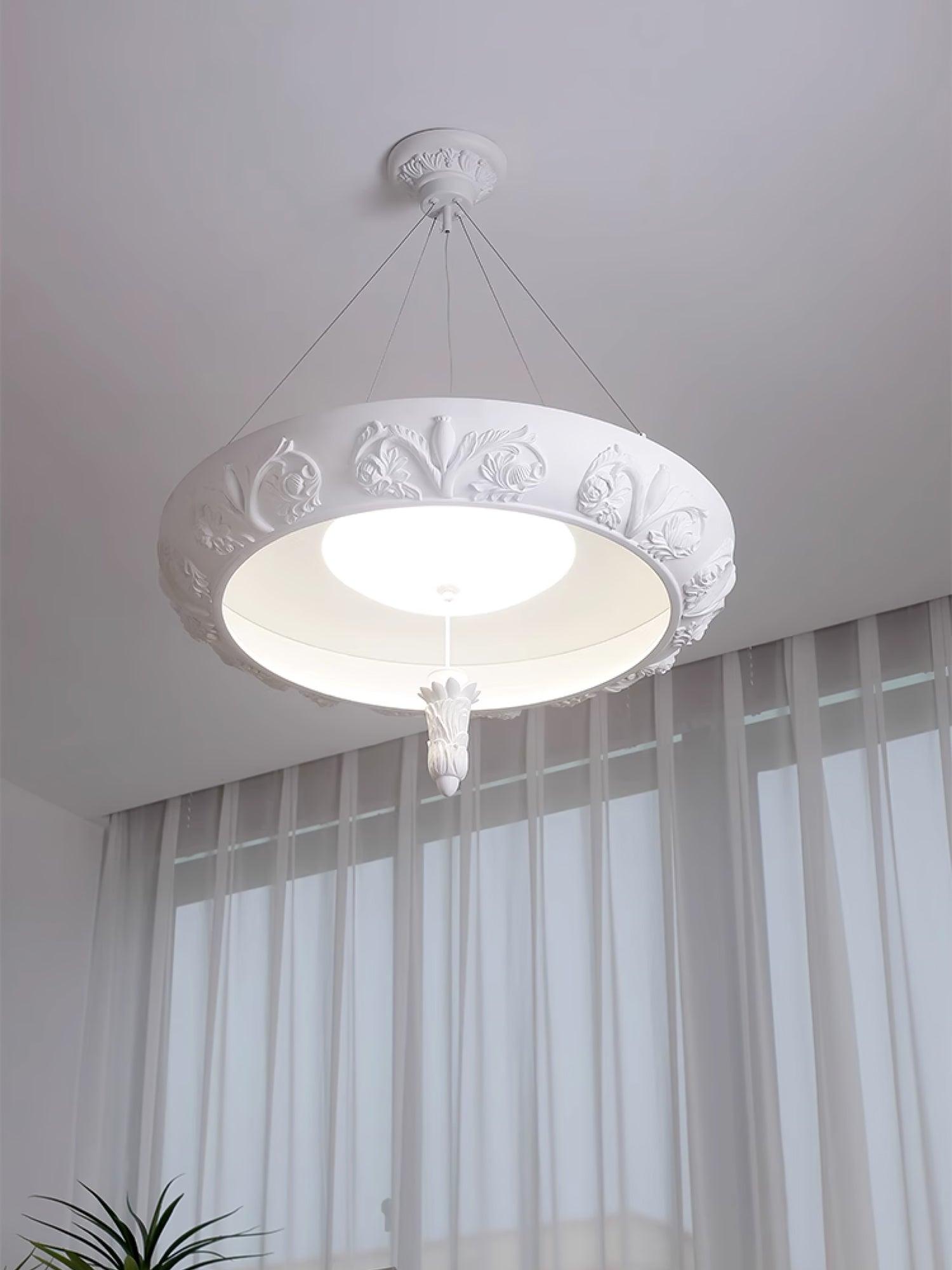 Rococo Plaster Pendant Chandelier - Lamp Outdoor