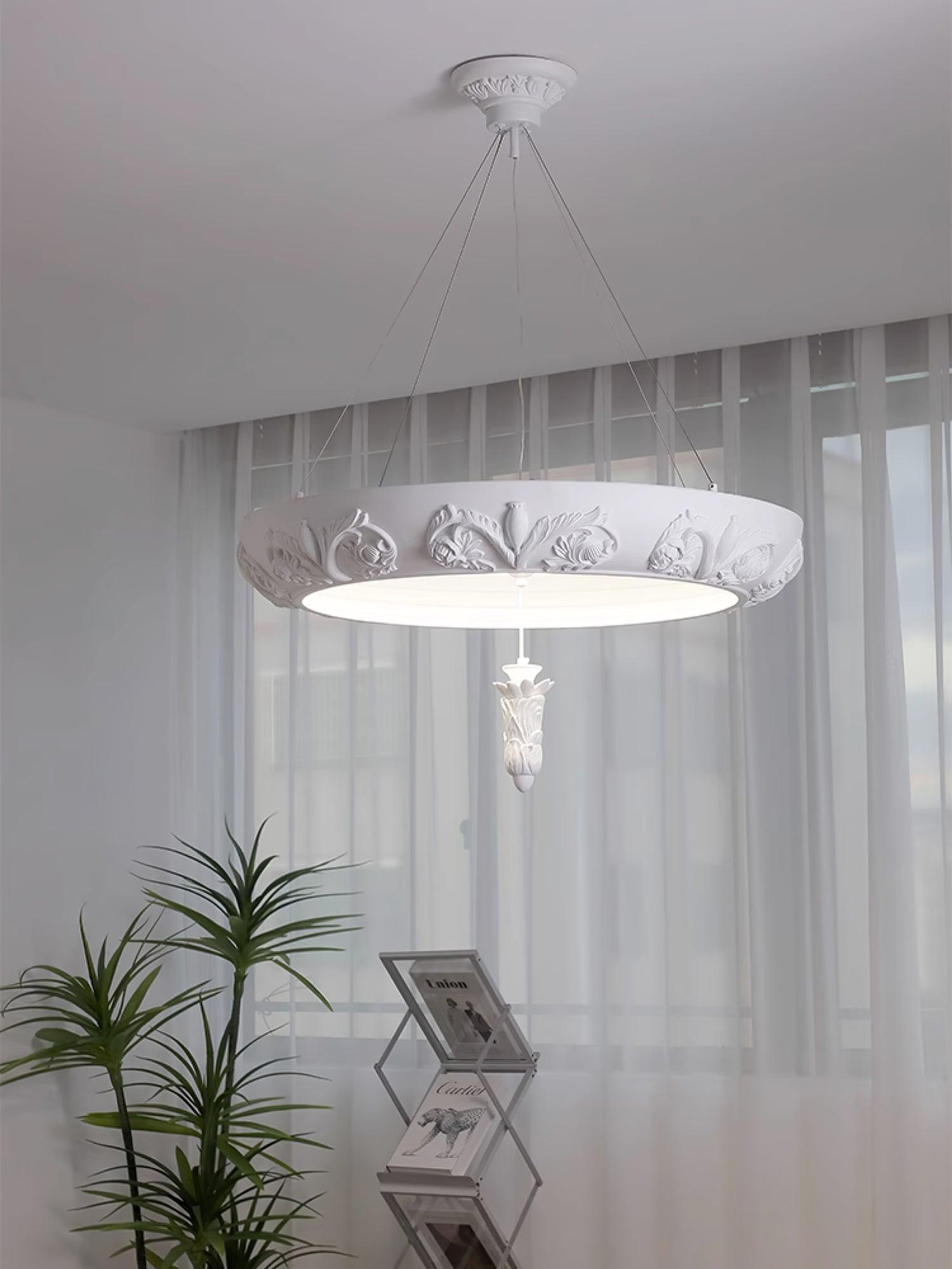 Rococo Plaster Pendant Chandelier - Lamp Outdoor