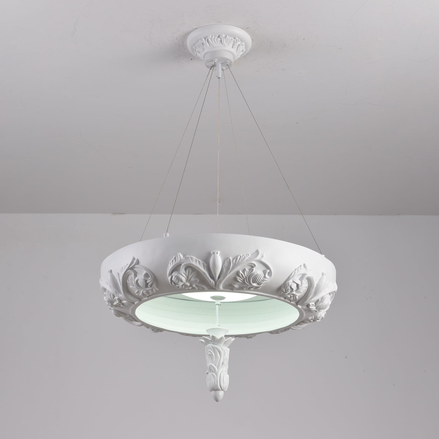 Rococo Plaster Pendant Chandelier - Lamp Outdoor