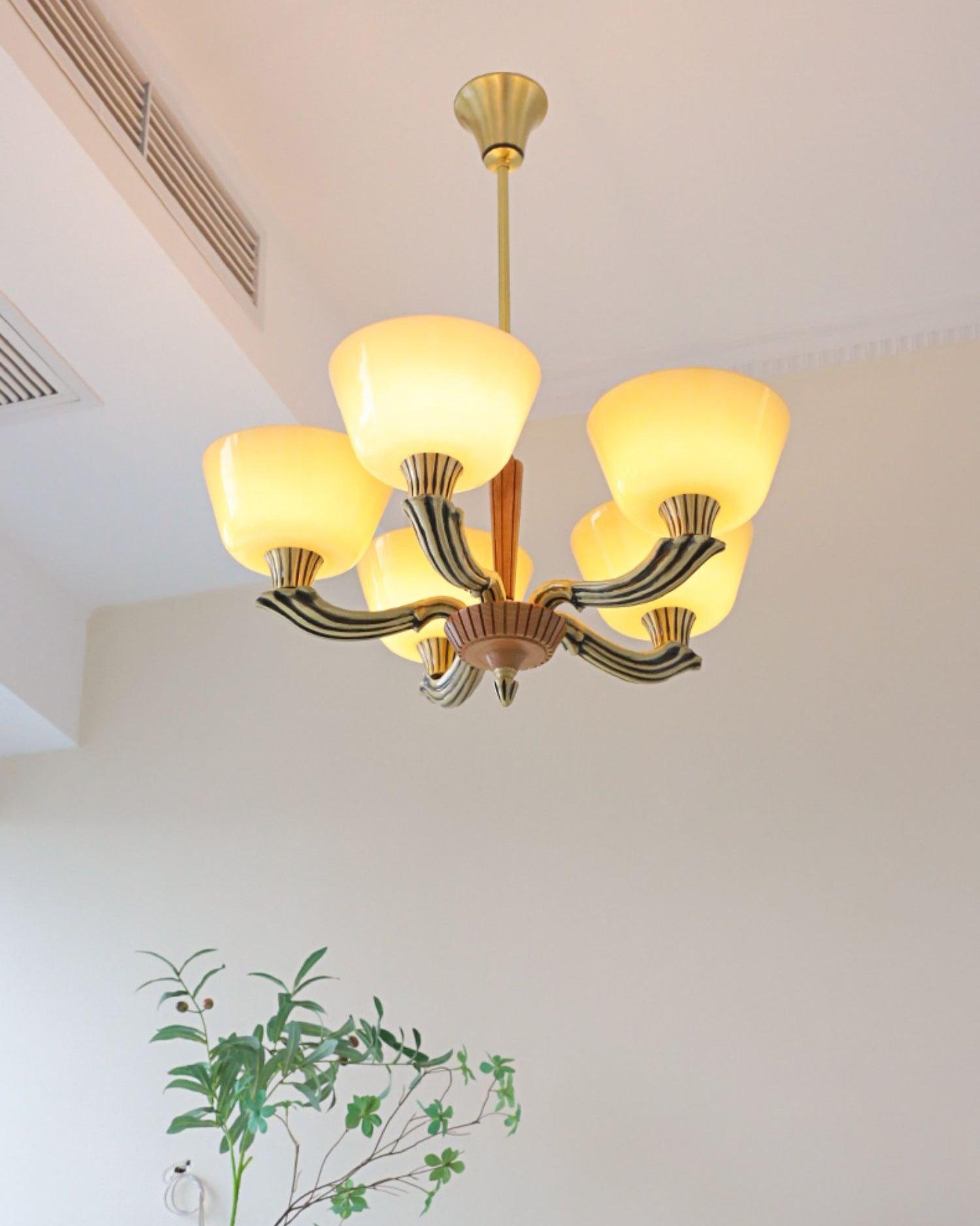 Lustra Chandelier Flared Shade Vintage - Lamp Outdoor