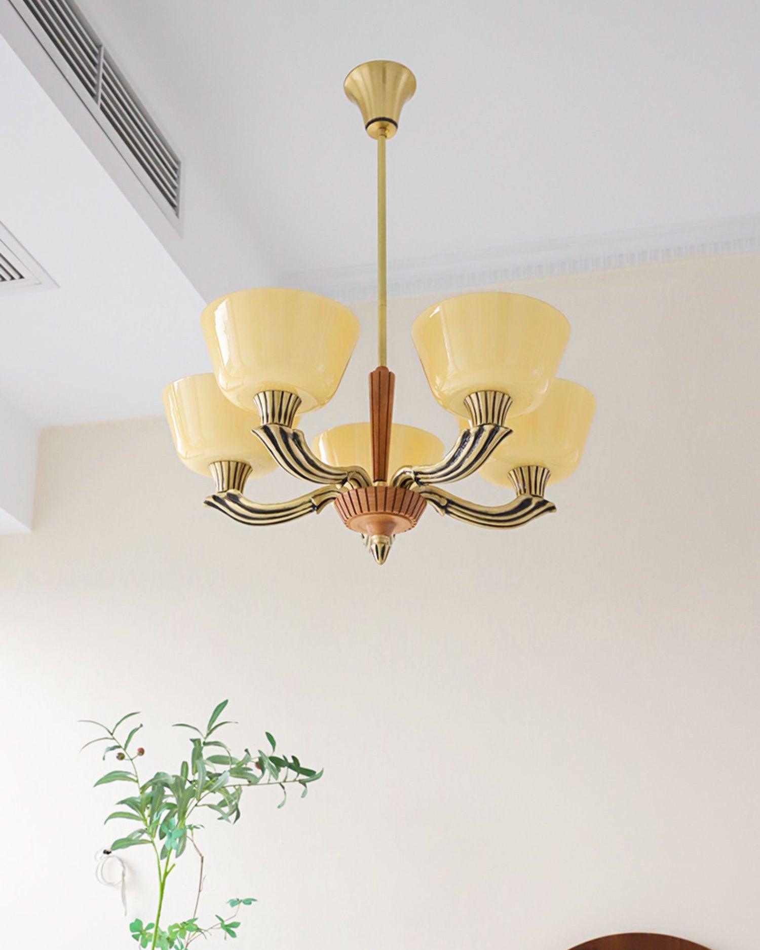 Lustra Chandelier Flared Shade Vintage - Lamp Outdoor