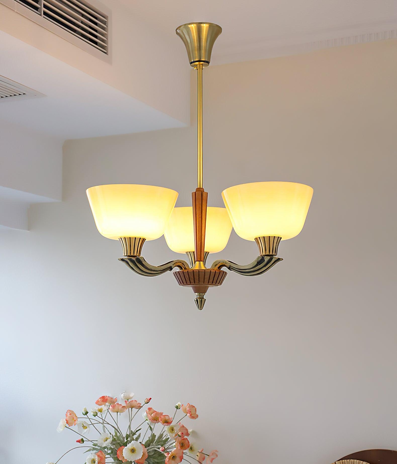 Lustra Chandelier Flared Shade Vintage - Lamp Outdoor