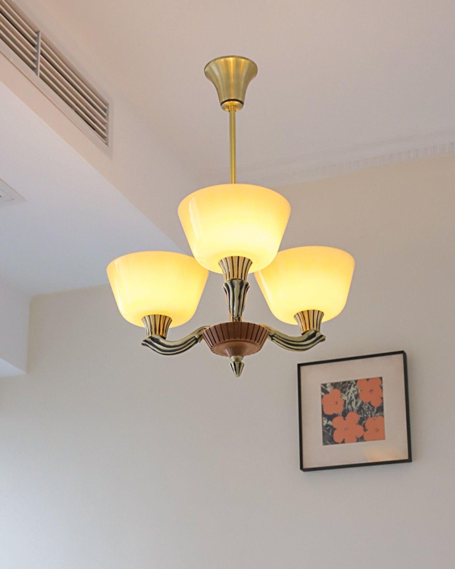 Lustra Chandelier Flared Shade Vintage - Lamp Outdoor