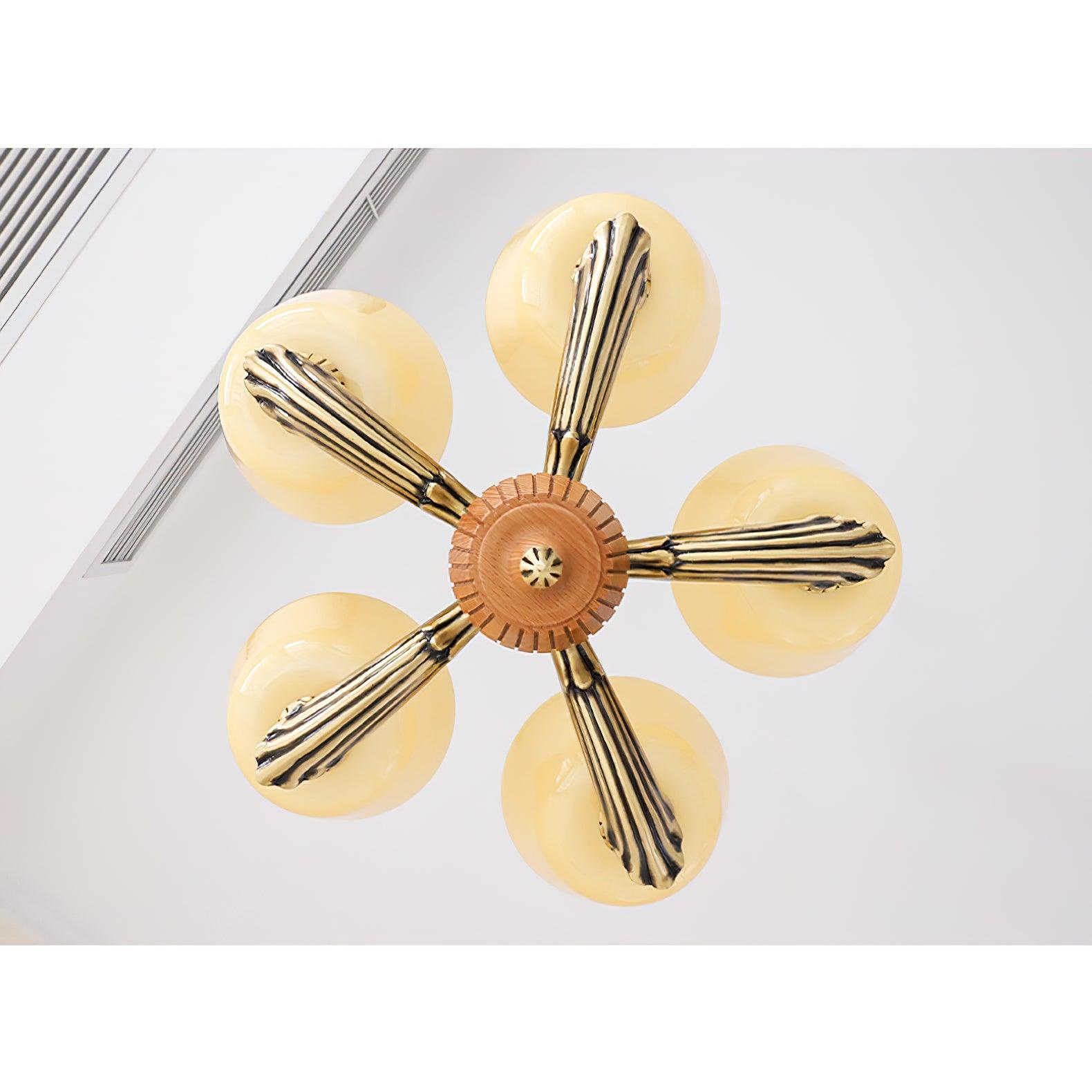 Lustra Chandelier Flared Shade Vintage - Lamp Outdoor