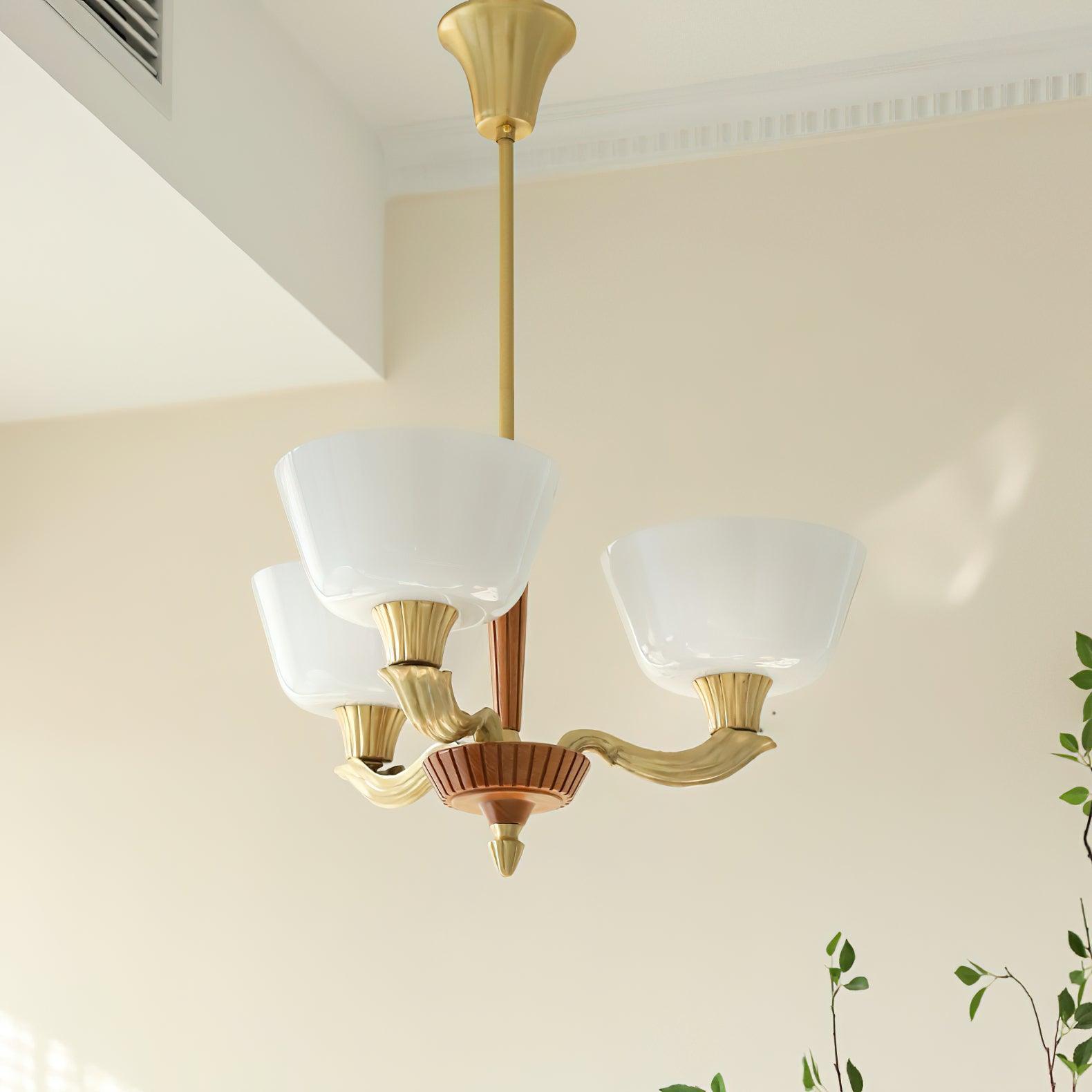 Lustra Chandelier Flared Shade Vintage - Lamp Outdoor