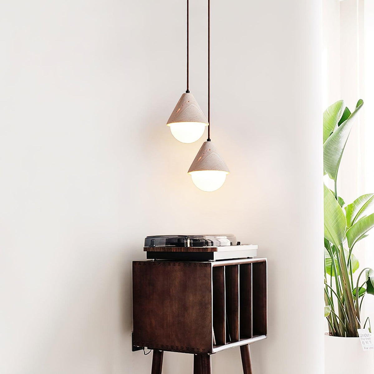 Aslo Minimalist Travertine Pendant Light