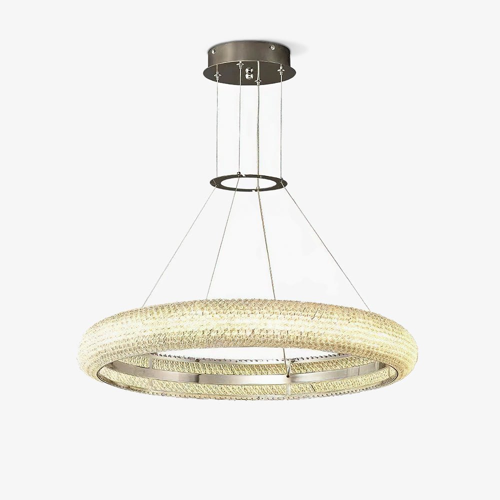 Vazorora Modern Minimalist Ring Metal Crystal Chandelier - Lamp Outdoor