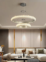 Vazorora Modern Minimalist Ring Metal Crystal Chandelier - Lamp Outdoor