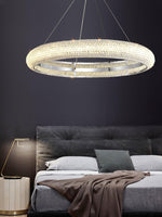 Vazorora Modern Minimalist Ring Metal Crystal Chandelier - Lamp Outdoor