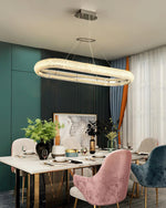 Vazorora Modern Minimalist Ring Metal Crystal Chandelier - Lamp Outdoor