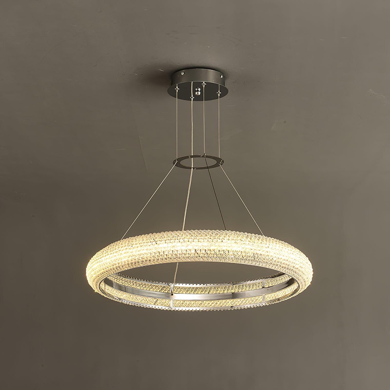 Vazorora Modern Minimalist Ring Metal Crystal Chandelier - Lamp Outdoor