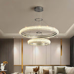 Vazorora Modern Minimalist Ring Metal Crystal Chandelier - Lamp Outdoor