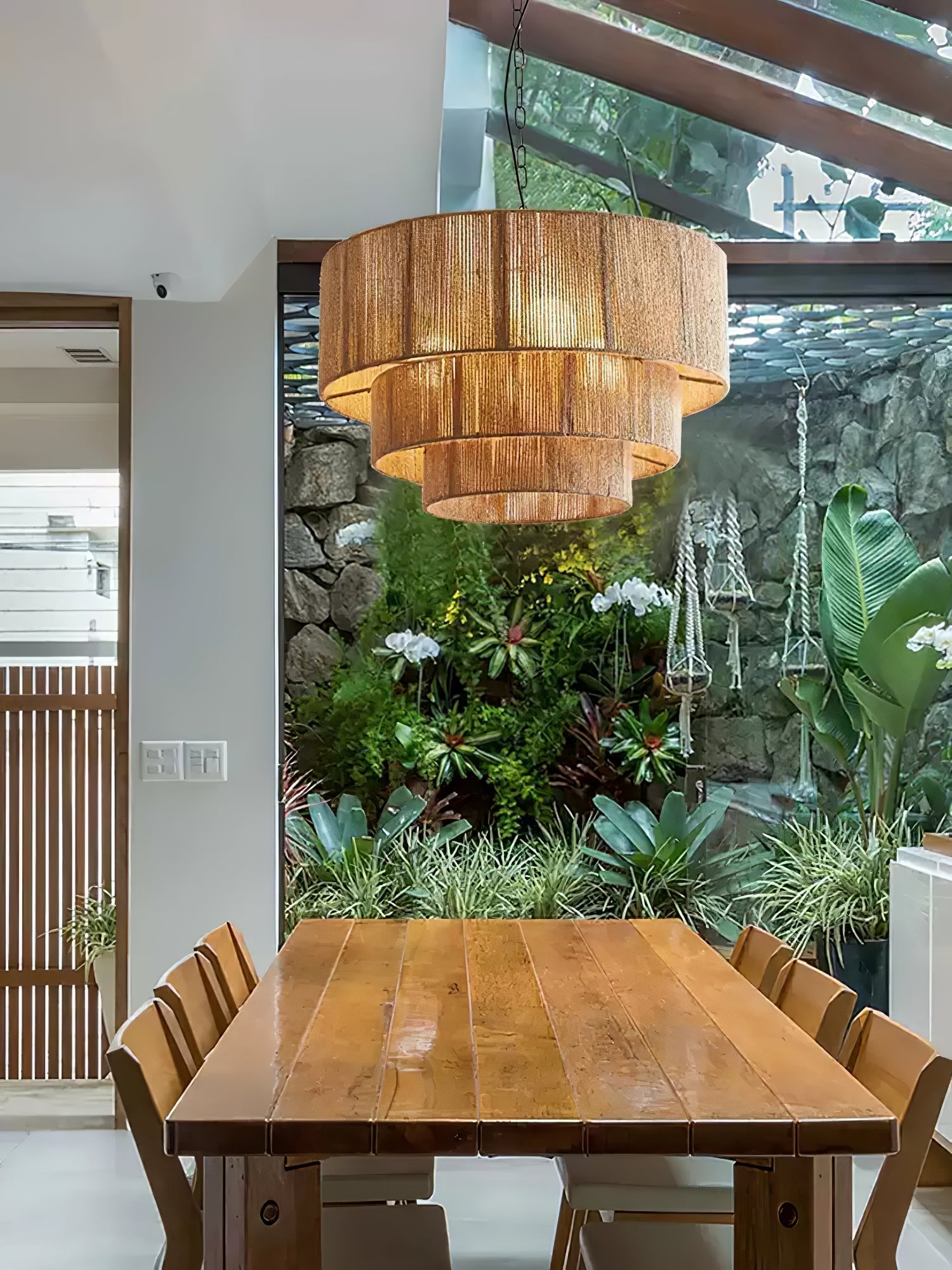 Astra Woven Pendant Light - Lamp Outdoor