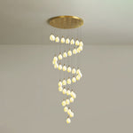 Caphayra Floral Ceramic Brass Chandelier - Lamp Outdoor