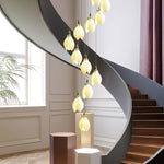 Caphayra Floral Ceramic Brass Chandelier - Lamp Outdoor
