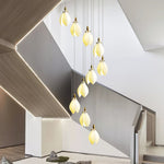 Caphayra Floral Ceramic Brass Chandelier - Lamp Outdoor