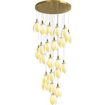 Caphayra Floral Ceramic Brass Chandelier - Lamp Outdoor