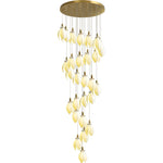 Caphayra Floral Ceramic Brass Chandelier - Lamp Outdoor