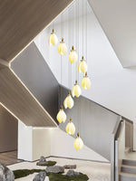 Caphayra Floral Ceramic Brass Chandelier - Lamp Outdoor