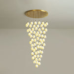 Caphayra Floral Ceramic Brass Chandelier - Lamp Outdoor