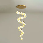 Caphayra Floral Ceramic Brass Chandelier - Lamp Outdoor