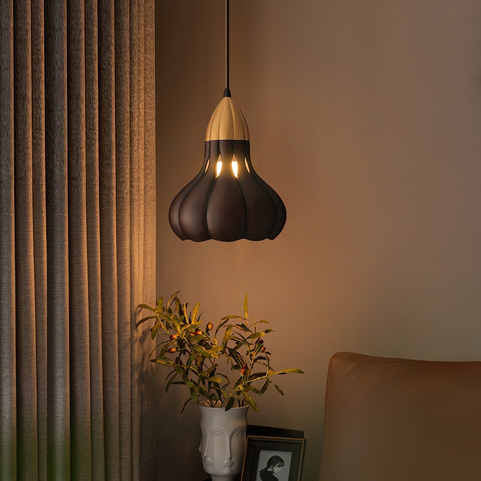Arraeion Individual Creativity Wood Metal Pendant Lamp - Lamp Outdoor