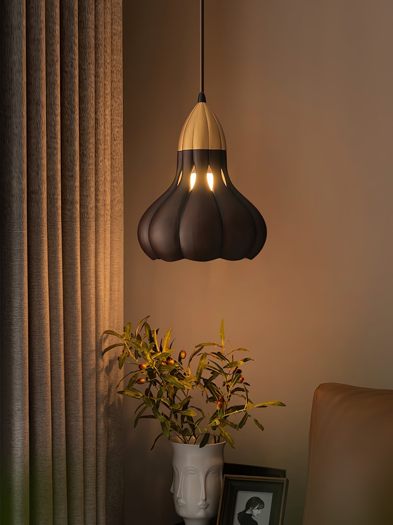 Arraeion Individual Creativity Wood Metal Pendant Lamp - Lamp Outdoor