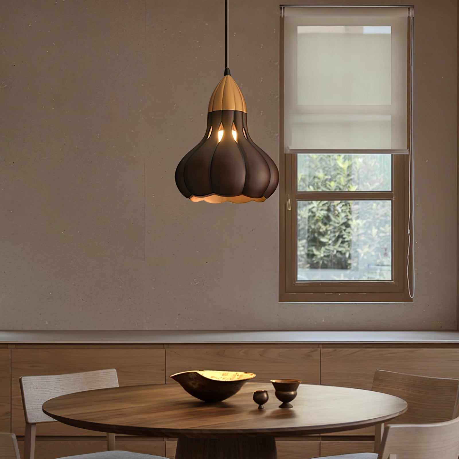 Arraeion Individual Creativity Wood Metal Pendant Lamp - Lamp Outdoor
