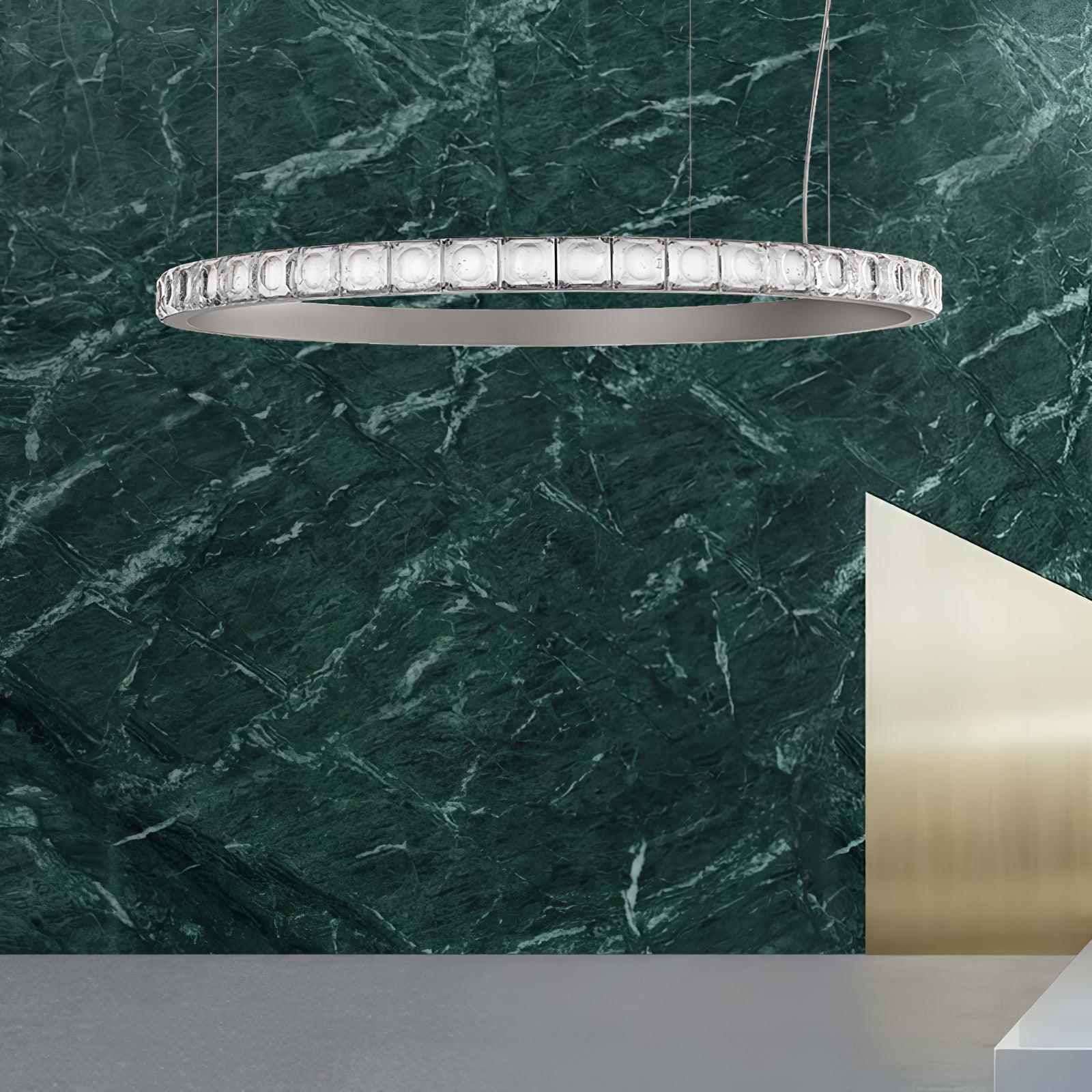 Avzorion Modern Minimalist Ring Glass Metal Chandelier - Lamp Outdoor