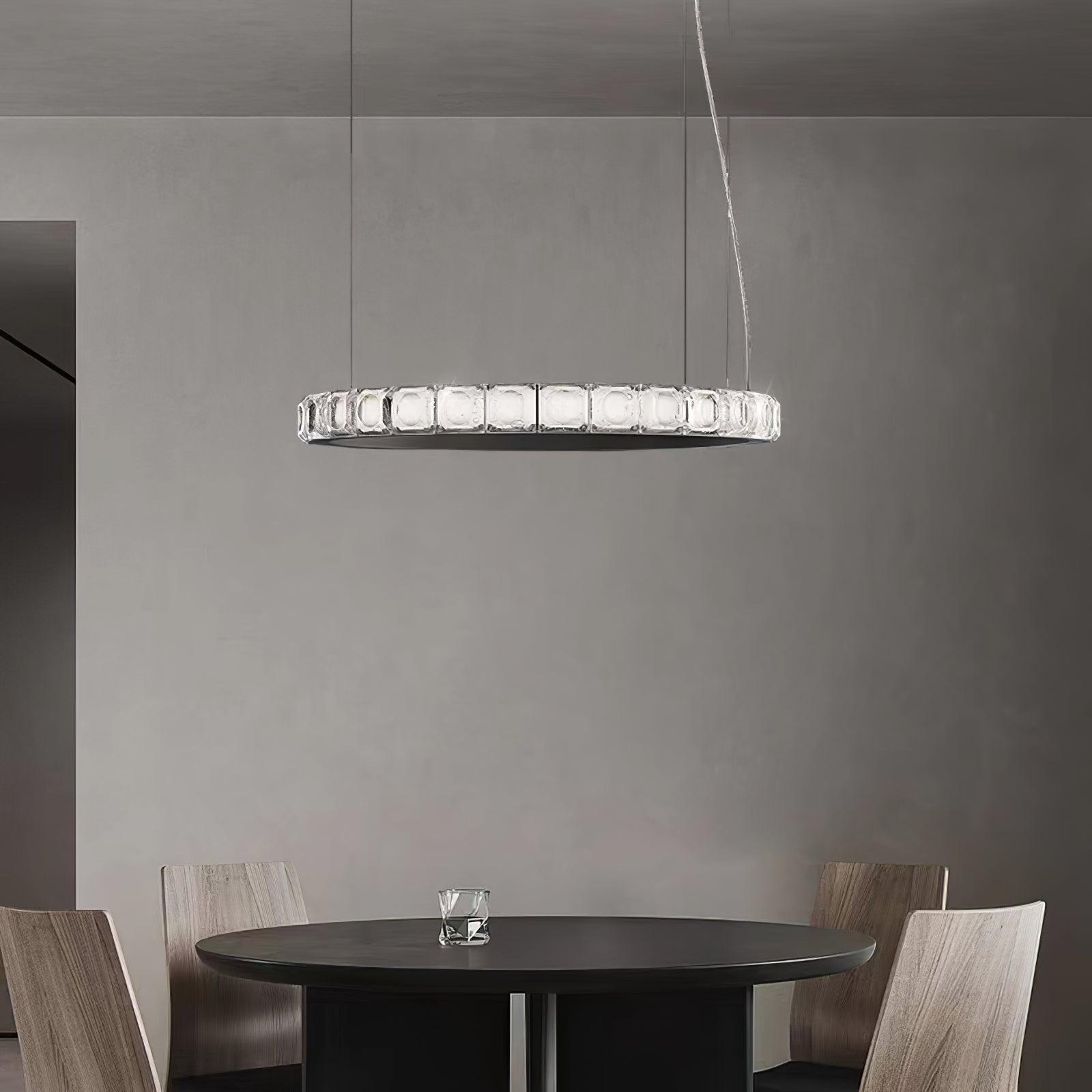 Avzorion Modern Minimalist Ring Glass Metal Chandelier - Lamp Outdoor