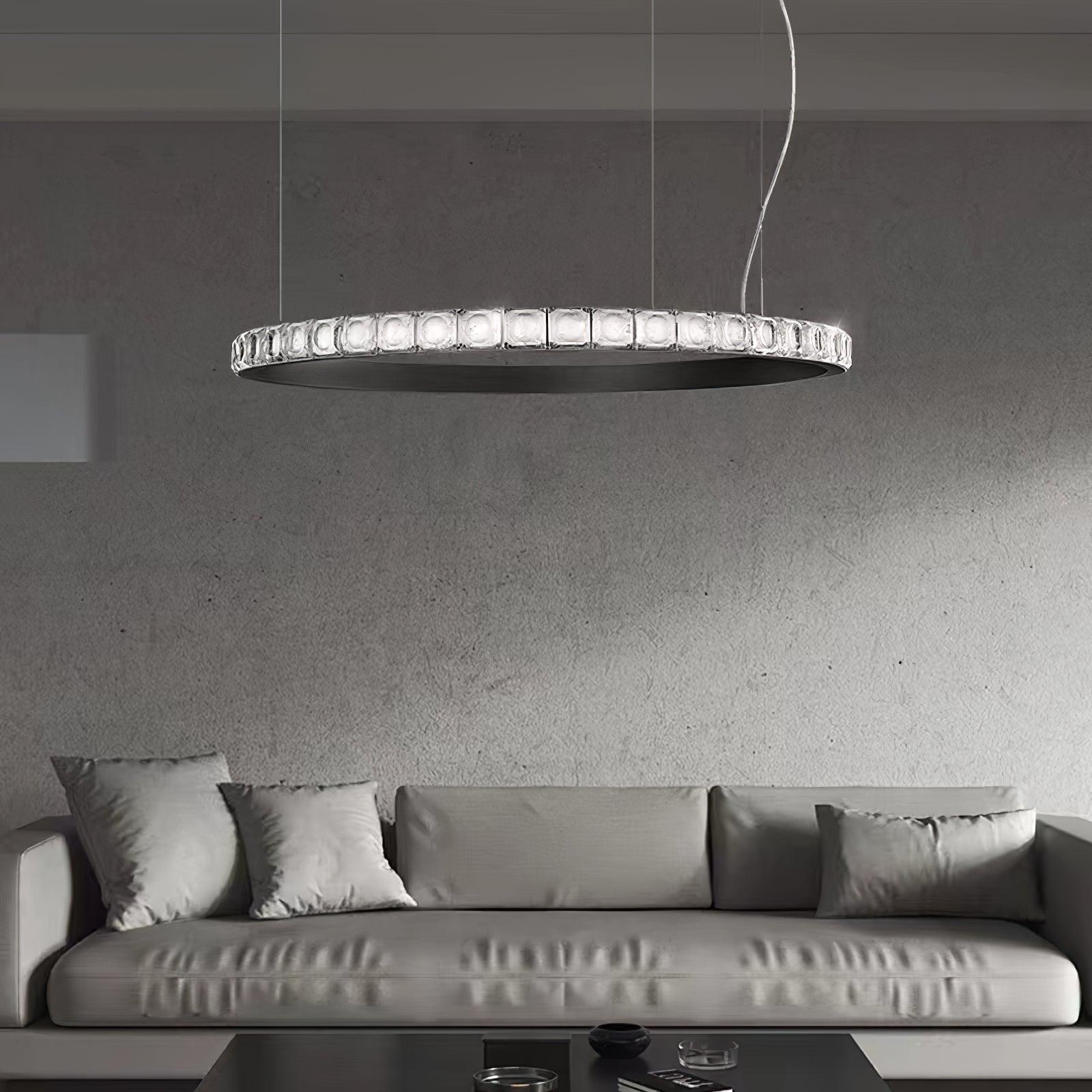 Avzorion Modern Minimalist Ring Glass Metal Chandelier - Lamp Outdoor