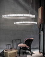Avzorion Modern Minimalist Ring Glass Metal Chandelier - Lamp Outdoor