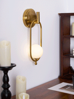 Cumirisra Modern Minimalist Brass Glass Wall Light - Lamp Outdoor