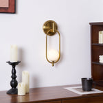 Cumirisra Modern Minimalist Brass Glass Wall Light - Lamp Outdoor