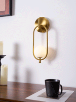 Cumirisra Modern Minimalist Brass Glass Wall Light - Lamp Outdoor