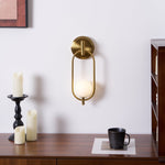Cumirisra Modern Minimalist Brass Glass Wall Light - Lamp Outdoor