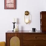 Cumirisra Modern Minimalist Brass Glass Wall Light - Lamp Outdoor