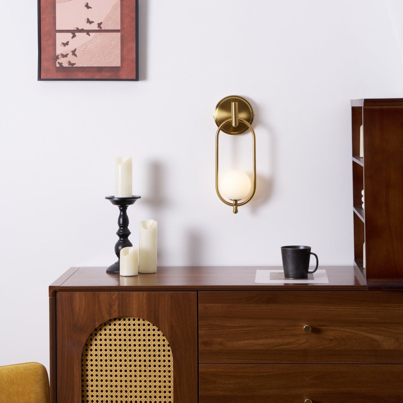 Cumirisra Modern Minimalist Brass Glass Wall Light - Lamp Outdoor
