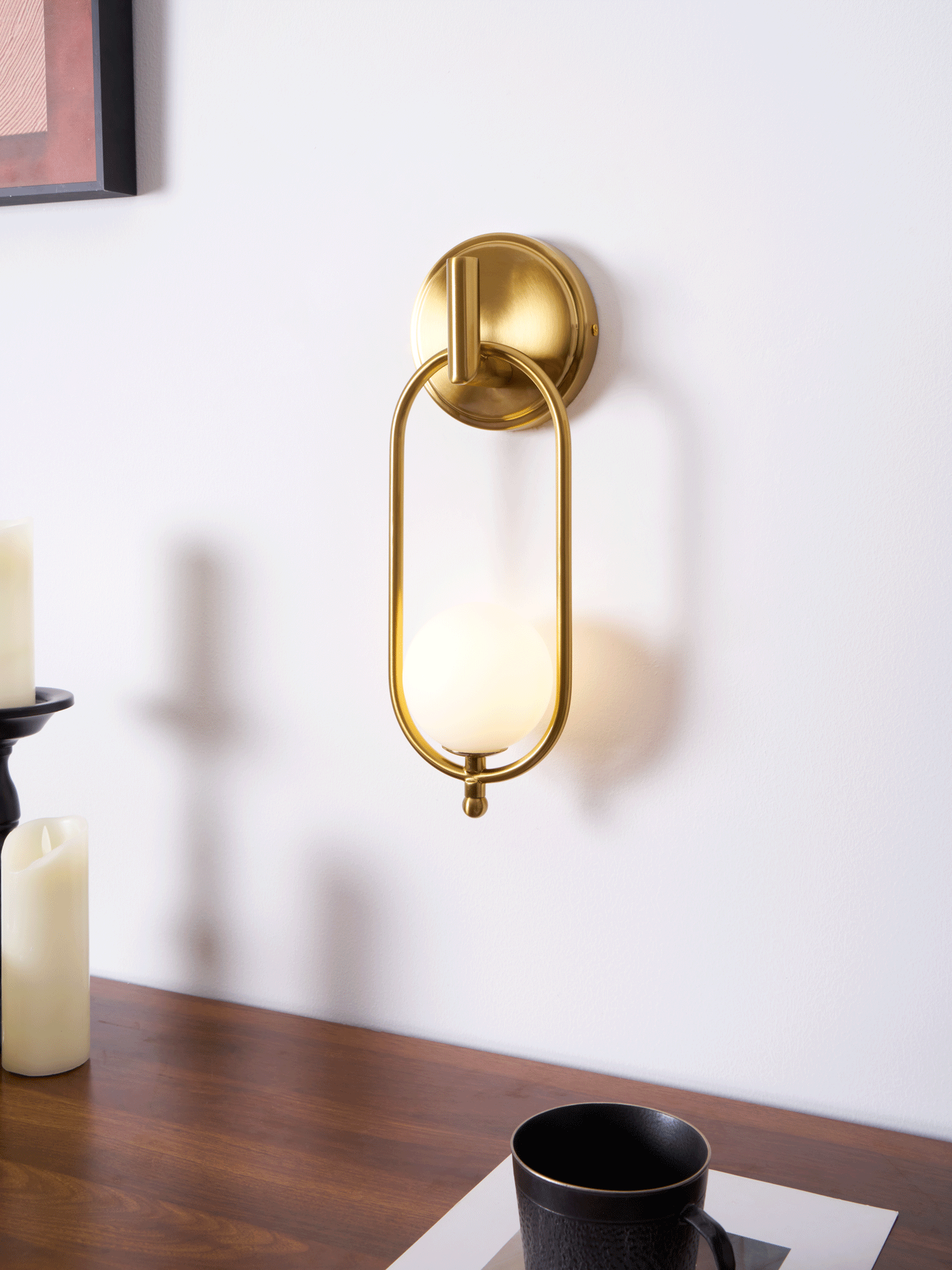 Cumirisra Modern Minimalist Brass Glass Wall Light - Lamp Outdoor