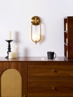 Cumirisra Modern Minimalist Brass Glass Wall Light - Lamp Outdoor