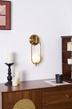 Cumirisra Modern Minimalist Brass Glass Wall Light - Lamp Outdoor