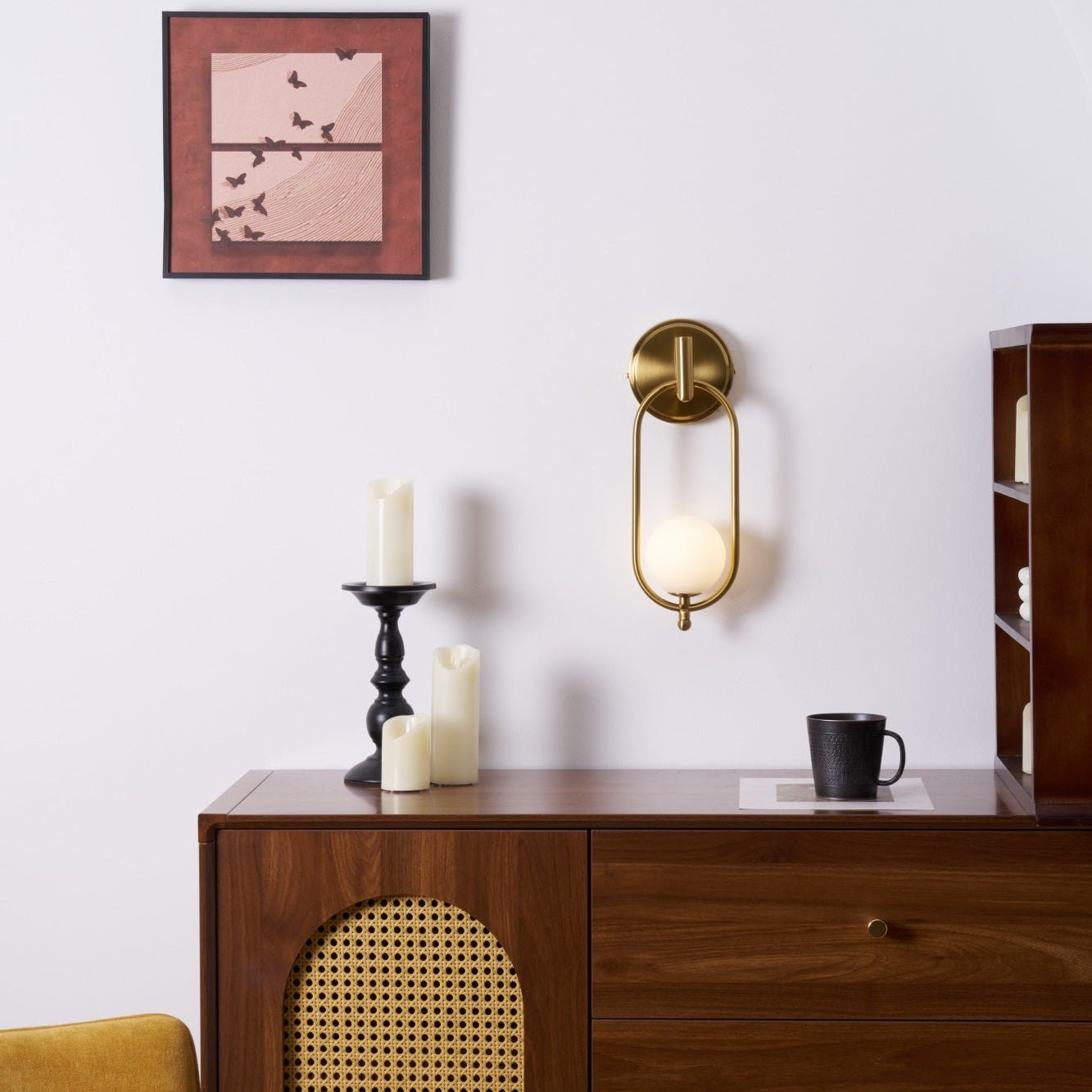 Cumirisra Modern Minimalist Brass Glass Wall Light - Lamp Outdoor