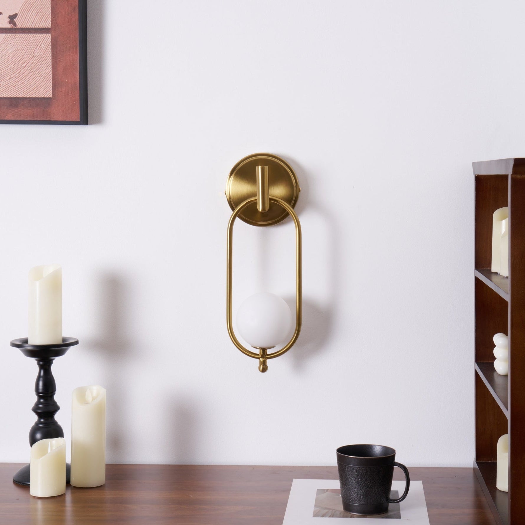 Cumirisra Modern Minimalist Brass Glass Wall Light - Lamp Outdoor